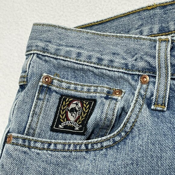 Vintage 90s Cinch Up Straight Jeans Men Size 40x34 Classic Retro Outdoor Washed - Picture 5 of 10